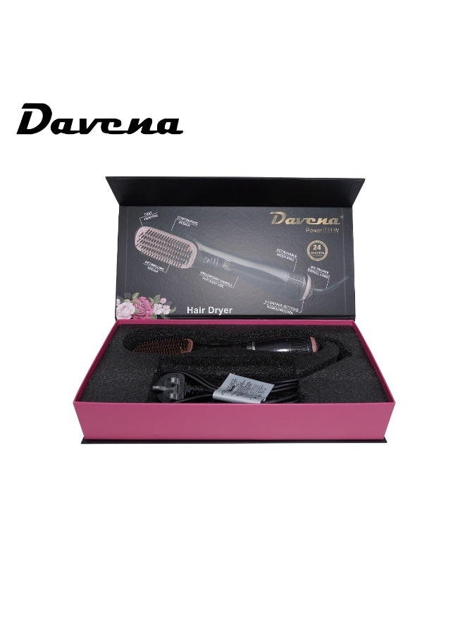 DAVENA Ionic Hair Dryer & Styler 2-in-1 with Brush Attachment - Image 3